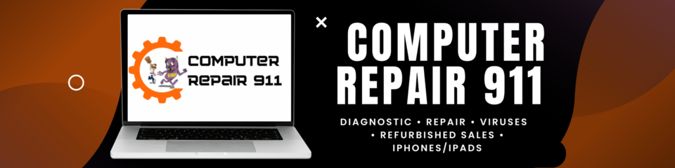 Computer Repair 911 Banner Logo